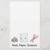 Rock Paper-schaar Briefpapier (Voorkant)