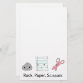 Rock Paper-schaar Briefpapier (Voorkant / Achterkant)