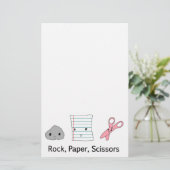 Rock Paper-schaar Briefpapier (Staand voorkant)