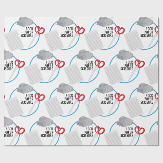 Rock Paper-schaar Cadeaupapier (Vlak)