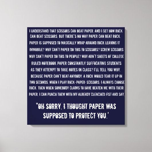 Rock Paper-schaar Canvas Afdruk (Voorkant)