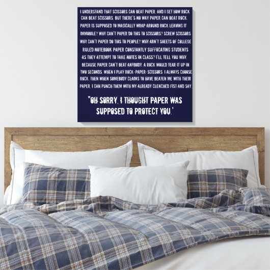 Rock Paper-schaar Canvas Afdruk (Insitu (Slaapkamer))