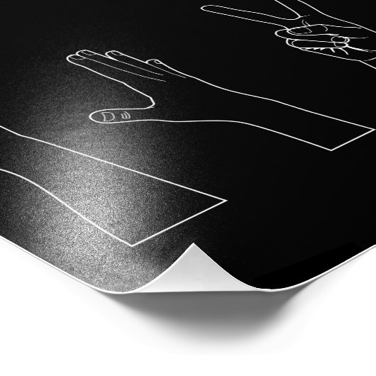 Rock Paper-schaar Foto Afdruk (Hoek)