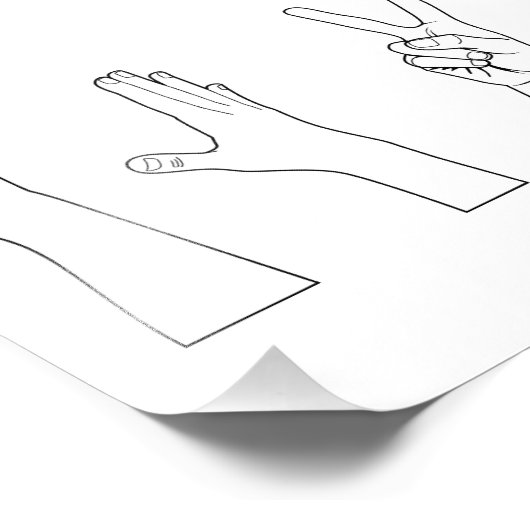 Rock Paper-schaar Foto Afdruk (Hoek)