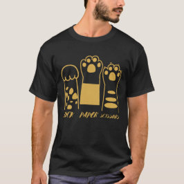 Rock Paper Schaar Grappige Kat Paws T-shirt