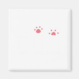 Rock Paper Schaar Handspel Meme Animal Paw Kat Magneet