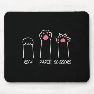 Rock Paper Schaar Handspel Meme Animal Paw Kat Muismat