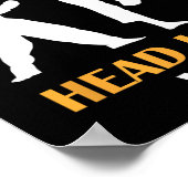 Rock Paper Schaar Hoofd Kick Ik Win Geel Karate Poster (Hoek)