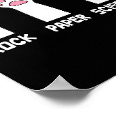 Rock Paper Schaar Kat Paws Game Schattige Paw Funn Poster (Hoek)