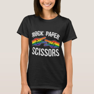 Rock-Paper-schaar-Lesbian-Rainbow T-shirt