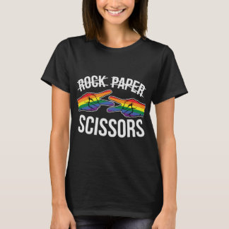 Rock-Paper-schaar-Lesbian-Rainbow T-shirt