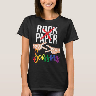 Rock Paper Schaar Lesbische LGBTQ Queer Gay Pride T-shirt