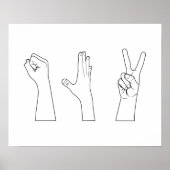 Rock Paper-schaar Poster (Voorkant)