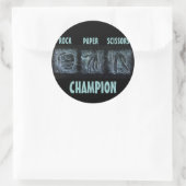 Rock Paper-schaar Ronde Sticker (Tas)