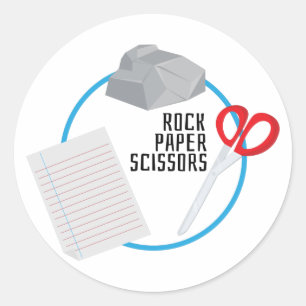 Rock Paper-schaar Ronde Sticker