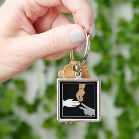 Rock Paper-schaar Sleutelhanger (Hand)