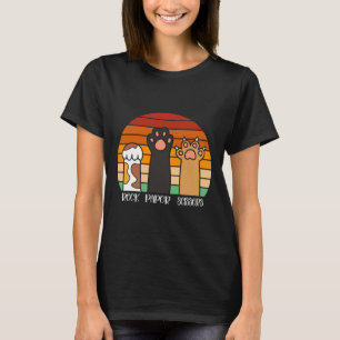 Rock Paper Schaar Spel Kitten Lover Dierenpoten T-shirt