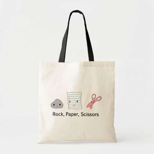Rock Paper-schaar Tote Bag (Voorkant)