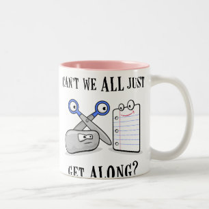 Rock-Paper-schaar Tweekleurige Koffiemok