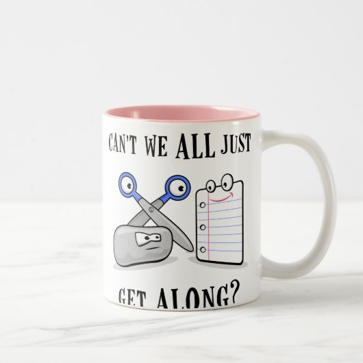 Rock-Paper-schaar Tweekleurige Koffiemok (Rechts)