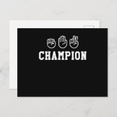 Rock Paper Scissors Champion Hand Sign Design Briefkaart (Voorkant / Achterkant)