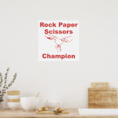 Rock Paper Scissors Champion Poster (Keuken)