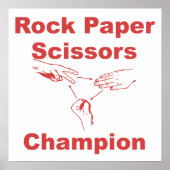 Rock Paper Scissors Champion Poster (Voorkant)
