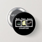 Rock Paper Scissors Champion Ronde Button 5,7 Cm (Voorkant /achterkant)