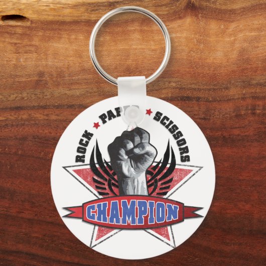 Rock, Paper, Scissors Champion Sleutelhanger (Voorkant)