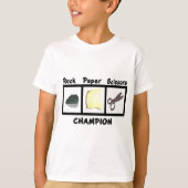 Rock Paper Scissors Champion T-shirt (Voorkant)