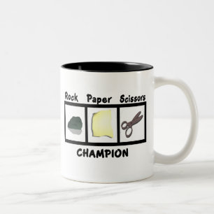 Rock Paper Scissors Champion Tweekleurige Koffiemok