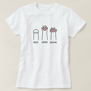 Rock Paper Scissors Cute Cat Women's T-shirt