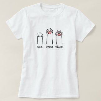Rock Paper Scissors Cute Cat Women's T-shirt