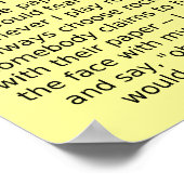 Rock Paper Scissors Debate Funny Poster Sign (Hoek)