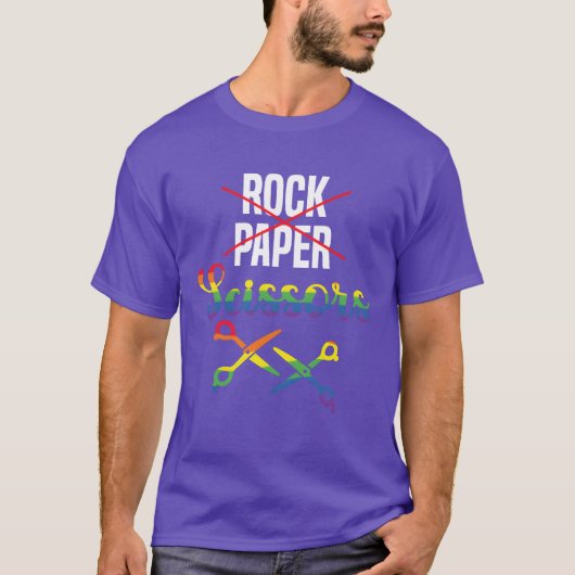 Rock Paper Scissors Funee Homoseual friend T-shirt (Voorkant)
