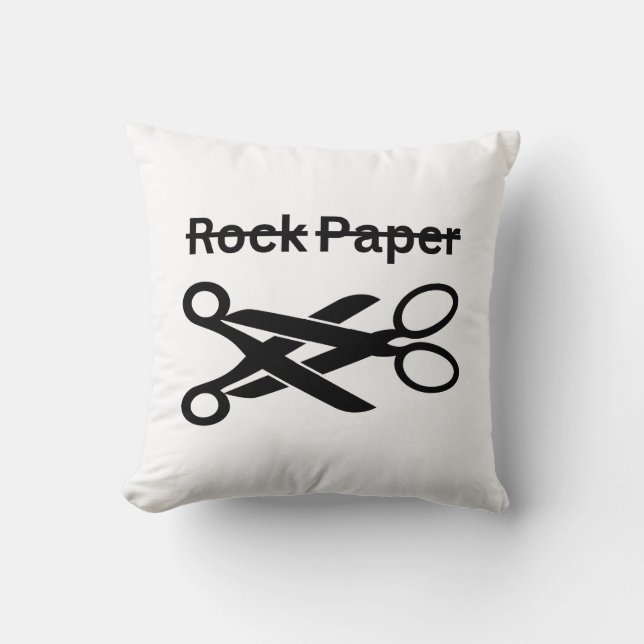 Rock Paper Scissors Funny Lesbian Theme Kussen (Voorkant)