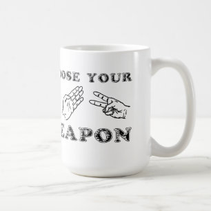 Rock Paper Scissors Funny Mug Humor Koffiemok