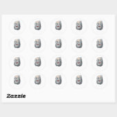 Rock Paper Scissors Group Halloween Costume Ronde Sticker (Vel)