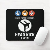 Rock Paper Scissors Headtrap Win Funny Taekwondo K Muismat (Met muis)
