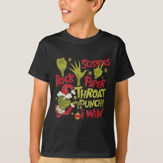 Rock Paper Scissors Keelstoot Ik Win Grappig Chris T-shirt (Voorkant)