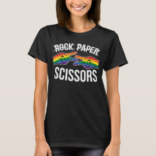 Rock Paper Scissors Lesbian LGBTQ Pride Month Wome T-shirt
