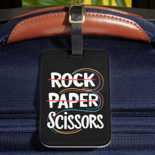 Rock Paper Scissors Lesbisch Grappig Gay Pride LGB Bagagelabel