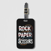 Rock Paper Scissors Lesbisch Grappig Gay Pride LGB Bagagelabel (Voorkant (verticaal))