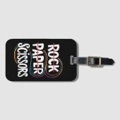 Rock Paper Scissors Lesbisch Grappig Gay Pride LGB Bagagelabel (Voorkant (horizontaal))
