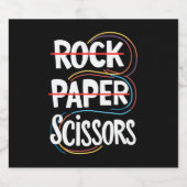 Rock Paper Scissors Lesbisch Grappig Gay Pride LGB Bier Etiket (Enkel label)
