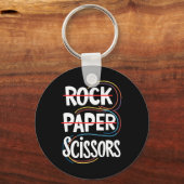 Rock Paper Scissors Lesbisch Grappig Gay Pride LGB Sleutelhanger (Voorkant)