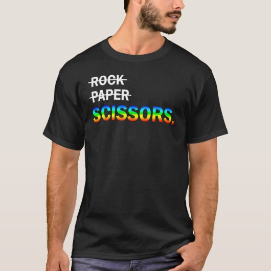 Rock Paper Scissors lgbt voor lesbiennes Lesbian W T-shirt (Voorkant)