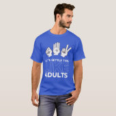 Rock Paper Scissors Like Adults retro T-shirt (Voorkant volledig)