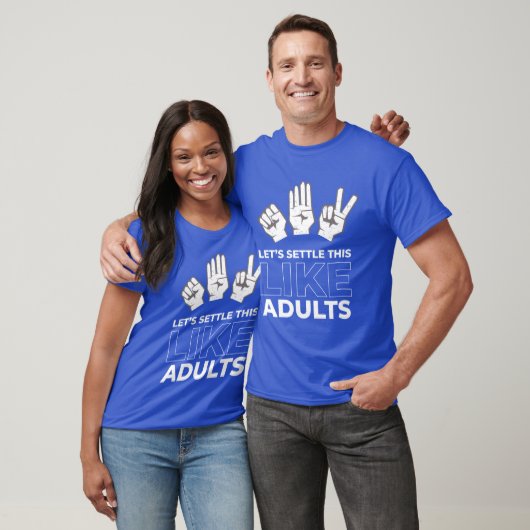 Rock Paper Scissors Like Adults retro T-shirt (Unisex)