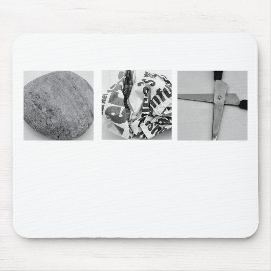 Rock Paper Scissors Mousepad Muismat (Voorkant)